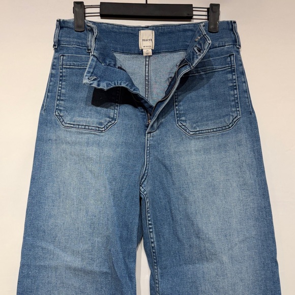 Maeve The Colette Crop High-Rise Wide-Leg Jeans Blue Algae Wash Size 29 - Picture 7 of 12